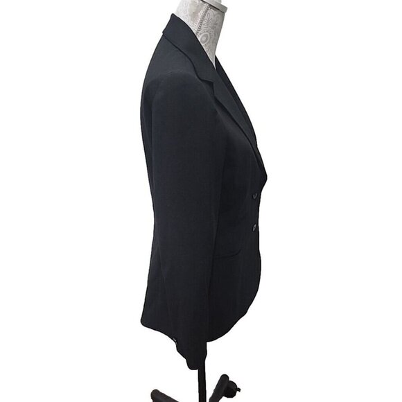 Lafayette 148 New York Black Wool 2 Button Career Blazer Women's 8 - Picture 4 of 10